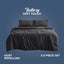 Dreamaker Superfine Washed Microfibre Duvet Cover Set Black Single Bed Carousel 3