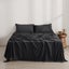 Dreamaker Superfine Washed Microfibre Sheet Set Black King Bed Carousel 1