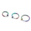 6PCS Fake Earrings Hoop Steel Non Pierced Clip on Nose Ring Spring Lip Ear Jewel Carousel 3