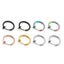 6PCS Fake Earrings Hoop Steel Non Pierced Clip on Nose Ring Spring Lip Ear Jewel Carousel 8