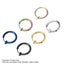 6PCS Fake Earrings Hoop Steel Non Pierced Clip on Nose Ring Spring Lip Ear Jewel Carousel 12