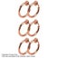 6PCS Fake Earrings Hoop Steel Non Pierced Clip on Nose Ring Spring Lip Ear Jewel Carousel 16