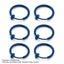 6PCS Fake Earrings Hoop Steel Non Pierced Clip on Nose Ring Spring Lip Ear Jewel Carousel 17