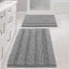 COMFEYA 2pcs Non Slip Shaggy Chenille Bathroom Mat Set - Grey Carousel 1