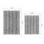 COMFEYA 2pcs Non Slip Shaggy Chenille Bathroom Mat Set - Grey Carousel 2