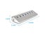 7 Ports USB 3.0 High-Speed USB Hub,Triangle Aluminum Alloy Seven Ports Carousel 6