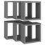 Wall Cube Shelves 6 Pcs Grey Nbibbl Carousel 6