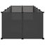 Small Animal Cage Black 144x74x46.5 Cm Pp and Steel Tabpio Carousel 4