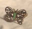 Antique and Unique - Nevada Lake Carico turquoise and brass butterfly ring Carousel 3