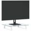 Monitor Stand White 40x35x8 Cm Tempered Glass and Metal Tiaxok Carousel 3