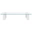 Monitor Stand White 40x35x8 Cm Tempered Glass and Metal Tiaxok Carousel 4