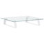 Monitor Stand White 40x35x8 Cm Tempered Glass and Metal Tiaxok Carousel 6