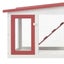 Outdoor Large Rabbit Hutch Red and White Wood Oibnap Carousel 4
