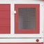 Outdoor Large Rabbit Hutch Red and White Wood Oibnap Carousel 5
