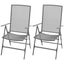 Stackable Garden Chairs 2 Pcs Steel Grey Axiol Carousel 1