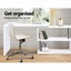 Artiss Rotary Corner Desk with Bookshelf - White Carousel 3