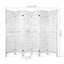 Artiss 6 Panel Room Divider Screen Privacy Wood Foldable Stand Timber White Carousel 2