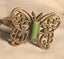 Antique and Unique - Nevada Lake Carico turquoise and brass butterfly ring Carousel 8