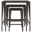 Nesting Tables 3 Pcs Brown Poly Rattan Toktnp Carousel 3