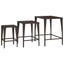 Nesting Tables 3 Pcs Brown Poly Rattan Toktnp Carousel 4