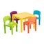 Kids Plastic 5-piece Table & 4 Chairs Set Carousel 1