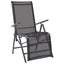 Reclining Deck Chair Aluminium and Textilene Black Axill Carousel 1