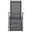 Reclining Deck Chair Aluminium and Textilene Black Axill Carousel 3
