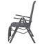 Reclining Deck Chair Aluminium and Textilene Black Axill Carousel 4