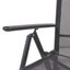 Reclining Deck Chair Aluminium and Textilene Black Axill Carousel 8