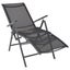 Reclining Deck Chair Aluminium and Textilene Black Axill Carousel 9