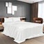 Satin Sheet Set 4 Piece Fitted Flat Sheet Pillowcases - King - White Carousel 3