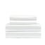 Satin Sheet Set 4 Piece Fitted Flat Sheet Pillowcases - King - White Carousel 5