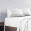Satin Sheet Set 4 Piece Fitted Flat Sheet Pillowcases - King - White Carousel 6
