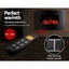 Devanti 2000w Wall Mounted Electric Fireplace Fire Log Wood Heater Realistic Carousel 6