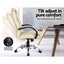 Artiss Office Chair Gaming Computer Chairs Executive Pu Leather Seat Beige Carousel 3