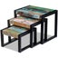 Three Piece Nesting Tables Solid Reclaimed Wood Xatxik Carousel 3