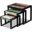 Three Piece Nesting Tables Solid Reclaimed Wood Xatxik Carousel 5