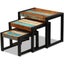 Three Piece Nesting Tables Solid Reclaimed Wood Xatxik Carousel 9