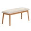 Dining Bench Upholstery Seat Stool Chair Cushion Furniture Oak 106cm Carousel 1