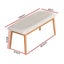 Dining Bench Upholstery Seat Stool Chair Cushion Furniture Oak 106cm Carousel 2