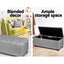 Artiss Blanket Box Storage Ottoman Fabric Foot Stool Grey Carousel 3