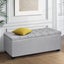 Artiss Blanket Box Storage Ottoman Fabric Foot Stool Grey Carousel 7