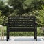 Garden Bench Black 109x48x91.5 Cm Solid Wood Pine Nxabla Carousel 3
