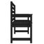 Garden Bench Black 109x48x91.5 Cm Solid Wood Pine Nxabla Carousel 5