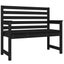Garden Bench Black 109x48x91.5 Cm Solid Wood Pine Nxabla Carousel 7