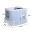 Cat Litter Box Fully Enclosed Kitty Blue Carousel 3