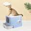 Cat Litter Box Fully Enclosed Kitty Blue Carousel 7