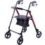 4 Wheel Lightweight Rollator Walker Aluminium Frame Seat Carry Bag For Senior... Carousel 1