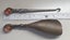 Antique Claw Footed Agate Marble Ball handled Button Hook / Shoe Horn Set Carousel 8