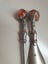 Antique Claw Footed Agate Marble Ball handled Button Hook / Shoe Horn Set Carousel 10